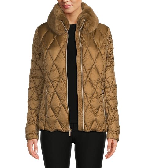 michael kors sweater with faux fur collar|MICHAEL Michael Kors Women's Faux.